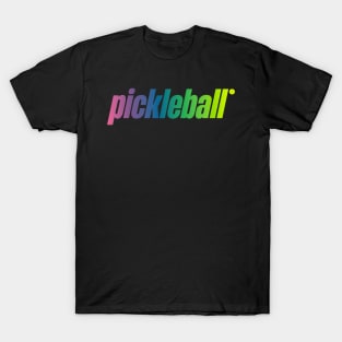 Pickleball Retro Rainbow Fade T-Shirt